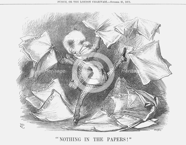 "Nothing in the Papers!", 1871. Creator: Joseph Swain.