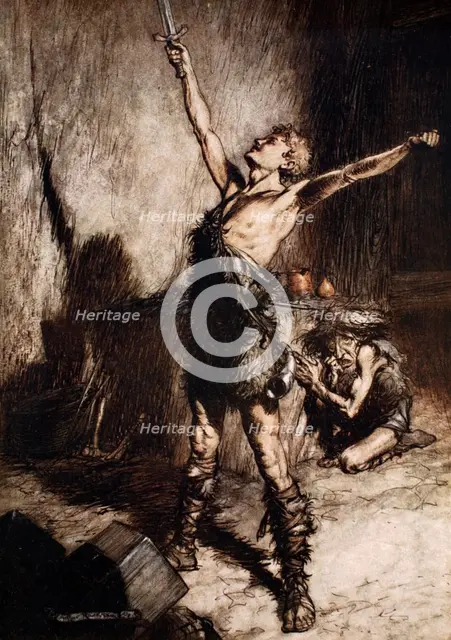 'Nothung! Nothung! Conquering sword!', 1924.  Creator: Arthur Rackham.