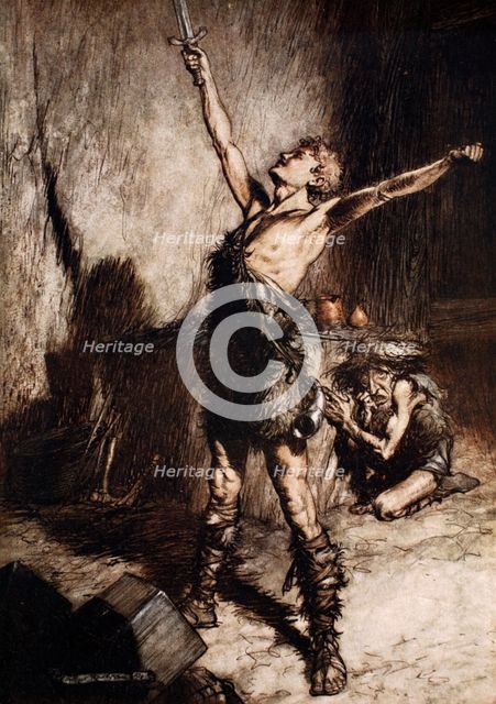 'Nothung! Nothung! Conquering sword!', 1924.  Creator: Arthur Rackham.