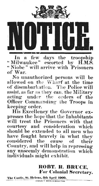 'Notice from Robert R. Bruce: For Colonial Secretary', 1900. Artist: Unknown.
