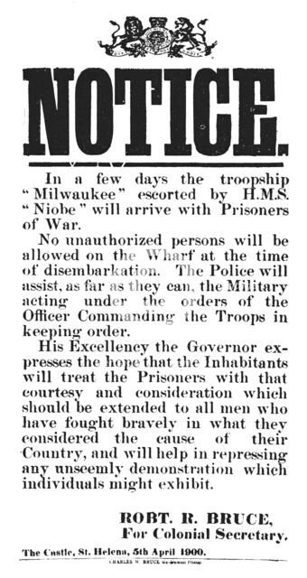 'Notice from Robert R. Bruce: For Colonial Secretary', 1900. Artist: Unknown.