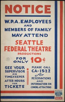 Notice, Seattle, [193-]. Creator: Unknown