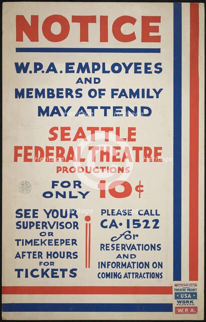 Notice, Seattle, [193-]. Creator: Unknown.