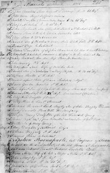 Notification of the burial of Napoleon, 1821. Creator: Unknown