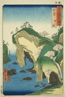 Noto Province: Bay of Waterfalls (Noto, Taki no ura), from the series "Famous Places in..., 1853. Creator: Ando Hiroshige
