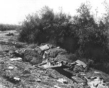 Notre Contre-Attaque du 11 juin 1918; Emplacement d'un poste de mitrailleuse ennemi 1918. Creator: Unknown