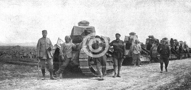 'Notre Artillerie d'Assaut; La Replique de Foch: Au Sud-ouest de Soissons; un groupe de..., 1918. Creator: Unknown.