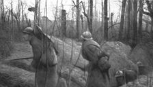 Notre attaque du 16 avril 1917; la sortie des tranchees, a 6 heurs du matin 1917. Creator: Unknown