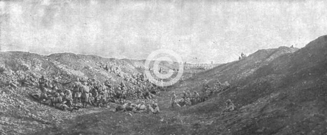 'Notre attaque du 24 octobre 1916; Le 25 au matin, un bataillon de reserve est en positiond'attente  Creator: Unknown.