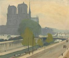 Notre-Dame vue des quais, le soir, 1922. Creator: Marquet, Pierre-Albert (1875-1947)