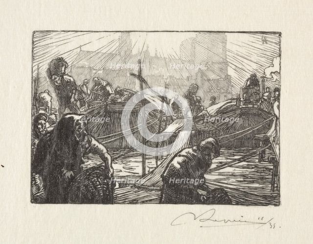 Notre Dame vue du Marché aux pommes . Creator: Auguste Louis Lepère (French, 1849-1918).