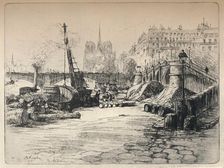 Notre-Dame and the Quai de Bethune 1915. Artist: AR Kempken