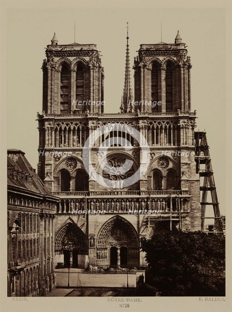 Notre Dame, between 1860 and 1870. Creator: Edouard Baldus.