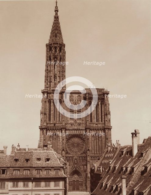 Notre Dame Cathedral, Strasbourg, between 1867 and 1870. Creator: Adolphe Braun.
