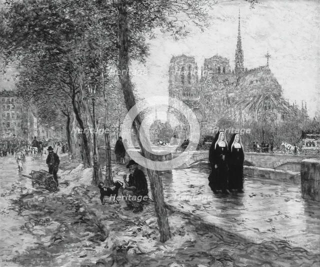 Notre Dame de Paris, 1890/95. Creator: Jean Francois Raffaelli.