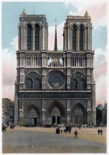 Notre Dame de Paris, Western Façade, c1900