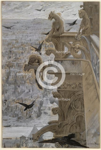 Notre-Dame de Paris, c. 1881. Creator: Luc-Olivier Merson (French, 1846-1920).