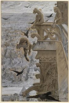 Notre-Dame de Paris, c. 1881. Creator: Luc-Olivier Merson (French, 1846-1920)