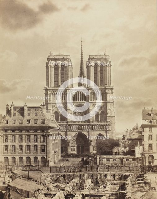 Notre Dame de Paris, early 1860s. Creator: Charles Soulier (French, 1840-1875).