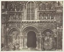 Notre Dame de Poitiers (Vienne), West Facade, 1854/55, printed 1858/63. Creators: Bisson Frères, Louis-Auguste Bisson, Auguste-Rosalie Bisson
