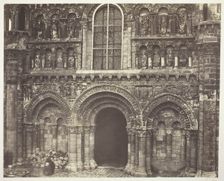 Notre Dame de Poitiers (Vienne), West Facade, 1854/55, printed 1858/63. Creators: Bisson Frères, Louis-Auguste Bisson, Auguste-Rosalie Bisson