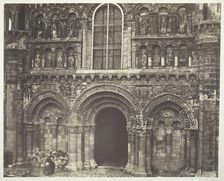 Notre Dame de Poitiers (Vienne), West Facade, 1854/55, printed 1858/63. Creators: Bisson Frères, Louis-Auguste Bisson, Auguste-Rosalie Bisson