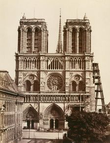 Notre-Dame (façade), 1860s. Creator: Edouard Baldus
