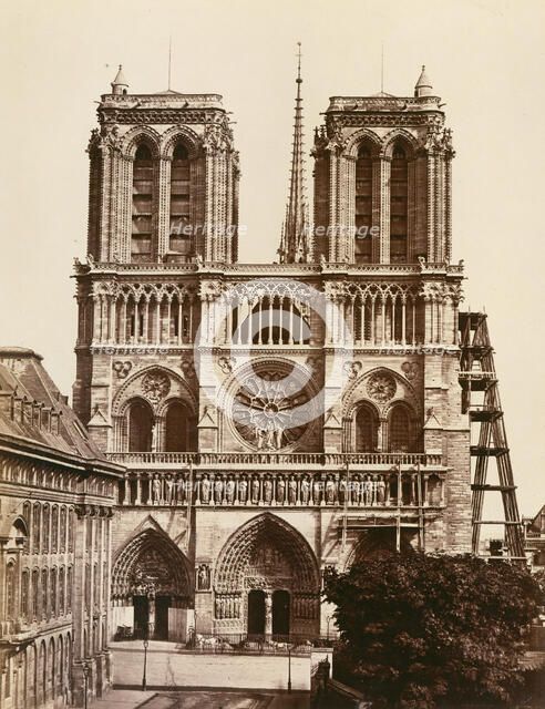Notre-Dame (façade), 1860s. Creator: Edouard Baldus.