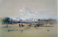 Notre Dame from the Pont du Jardin du Roi, Paris c1835-1890. Artist: Thomas Miles Richardson II