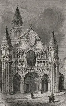 Notre-Dame-la-Grande Church, Poitiers, France, 1877. Creator: Unknown