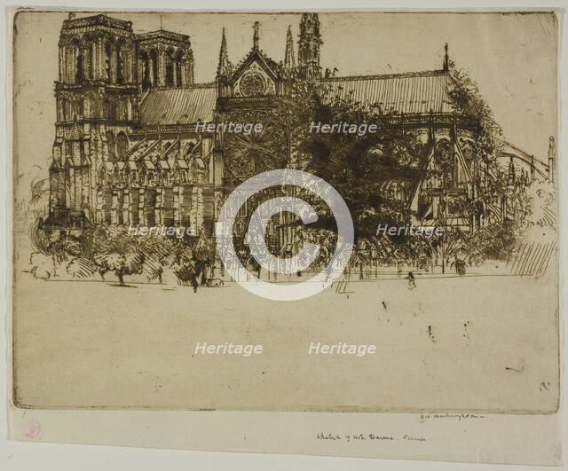 Notre Dame, Paris, 1900. Creator: Donald Shaw MacLaughlan.