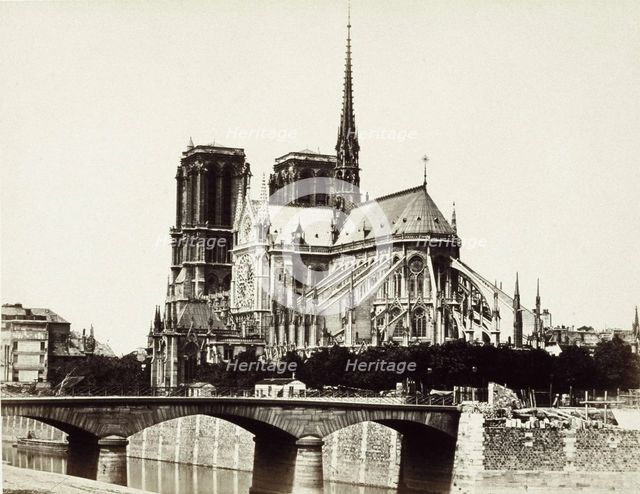 Notre Dame, Paris, between 1860 and 1870. Creator: Edouard Baldus.