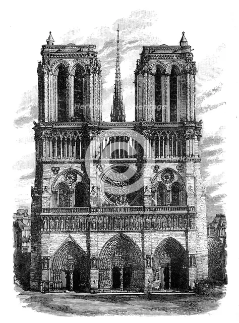 Notre Dame, Paris, c1888. Artist: Unknown