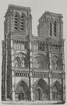 Notre-Dame, Paris, France, 1877. Creator: Unknown