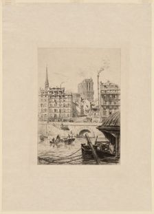 Notre Dame, Paris (Notre Dame de Paris), late 19th-early 20th century. Creator: Alfred-Louis Brunet-Debaines