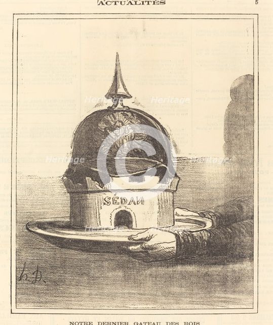 Notre dernier gateau des rois, 1872. Creator: Honore Daumier.