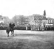 Notre entrée a Colmar; Les generaux de Castelnau et Hirschauer passant devant... 1918. Creator: Unknown