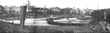 Notre entrée a Colmar; trois photographies format panorama de la reception du general..., 1918. Creator: Unknown
