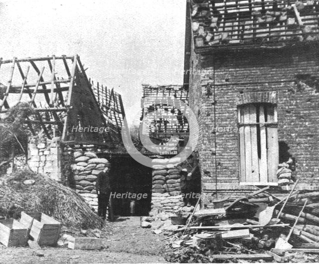 'Notre offensive d'Artois; Maisons de Carency don’t les caves etaient amenagees', 1915. Creator: Unknown.