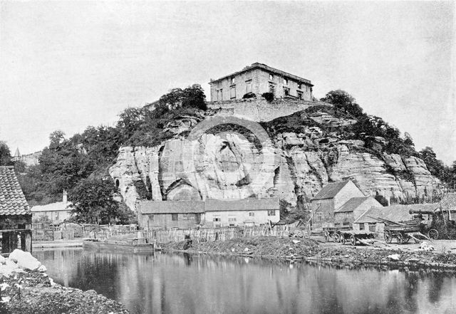 Nottingham Castle before restoration, Nottinghamshire, c1865. Creator: Unknown.