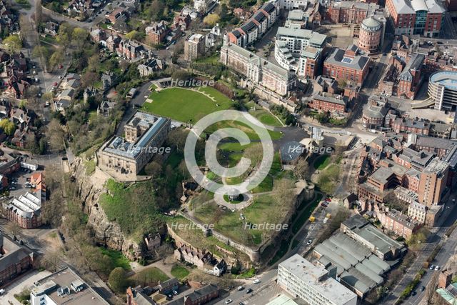Nottingham Castle, Medieval motte and bailey castle, City of Nottingham, 2021. Creator: Damian Grady.