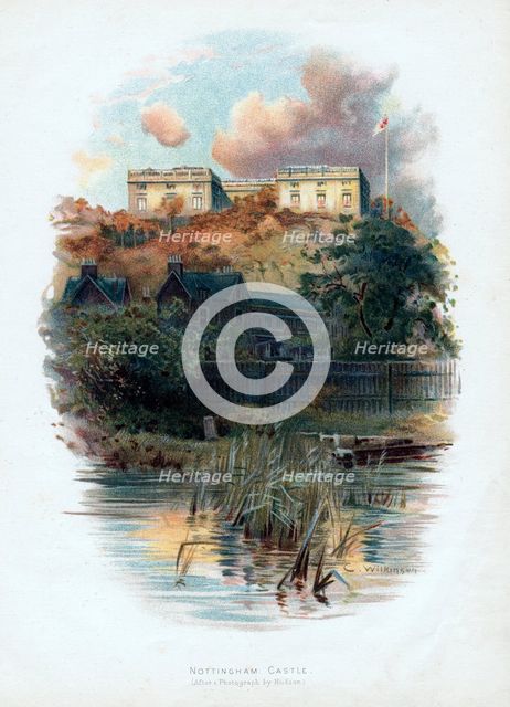 Nottingham Castle, Nottinghamshire, 1895. Artist: C Wilkinson