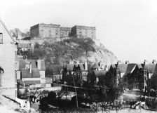 Nottingham Castle west front from the Park, Nottinghamshire, c1910(?). Creator: Unknown