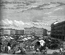 Nottingham market place, c1880