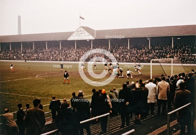 Notts County football match, Meadow Lane, Nottingham, Nottinghamshire, 1968.  Creator: George L Roberts.
