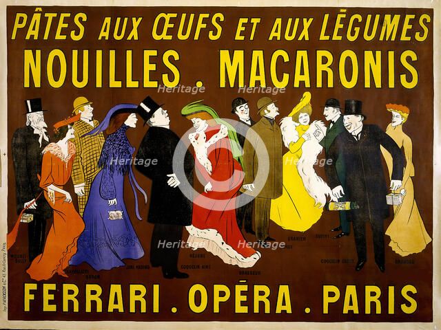Nouilles. Macaronis, ca 1902-1904. Creator: Cappiello, Leonetto (1875-1942).