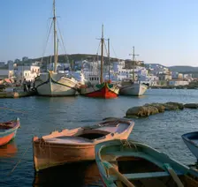 Noussa harbour in the evening