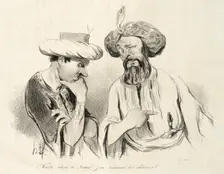 Nourri dans le sérail, j'en connais les détours (Bajaset), 1841. Creator: Honore Daumier