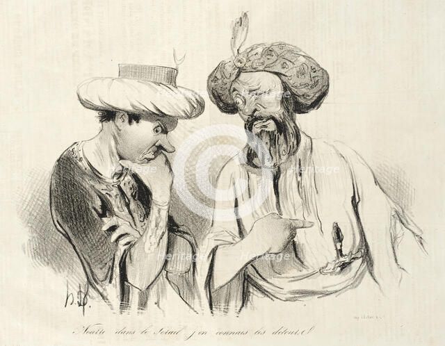 Nourri dans le sérail, j'en connais les détours (Bajaset), 1841. Creator: Honore Daumier.
