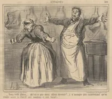 Nous voila libres ..., 19th century. Creator: Honore Daumier